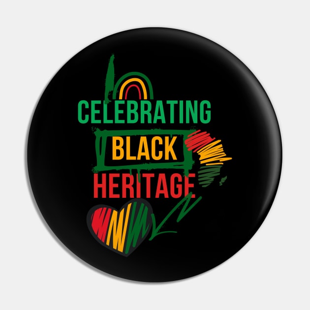 Black Heritage Celebration Pin by Artisan