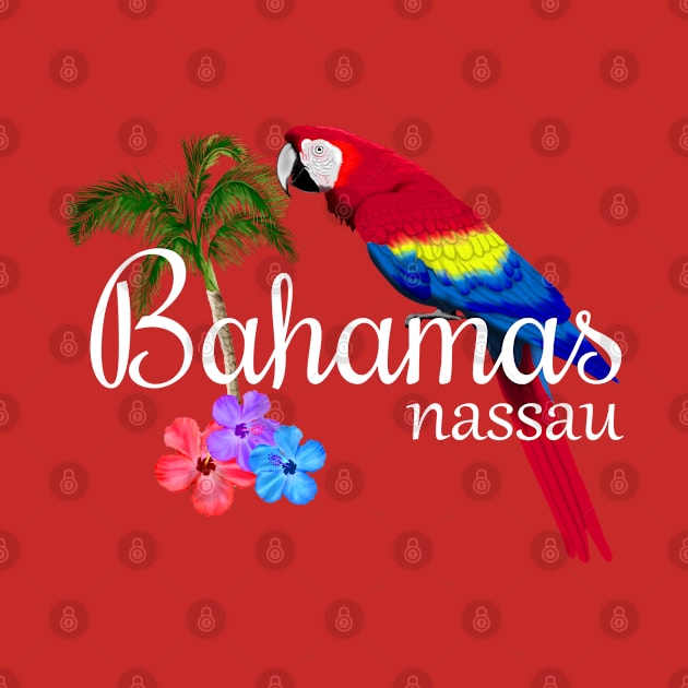 Nassau Bahamas Tropical Island Parrot by macdonaldcreativestudios