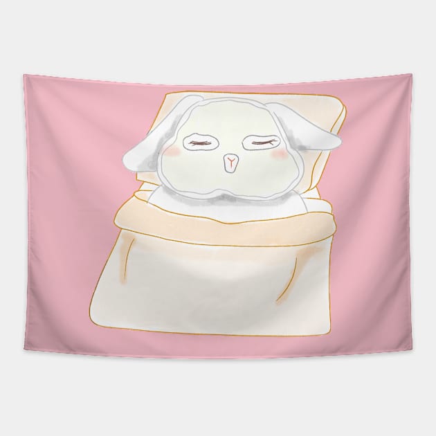 Pampered Rabbit Mask ! ME TIME !  Bunniesmee JG Edition Tapestry by GambarGrace