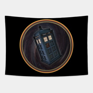 Doctor Who Rainbow Tardis Travel Tapestry