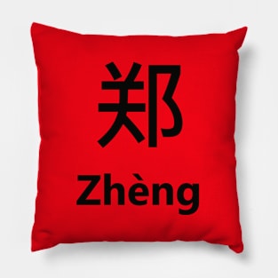 Chinese Surname Zhèng Pillow