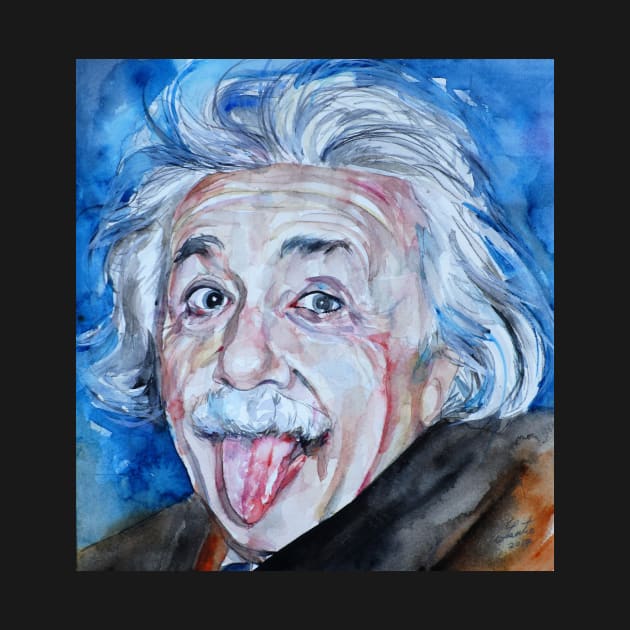 ALBERT EINSTEIN - watercolor portrait.1 by lautir