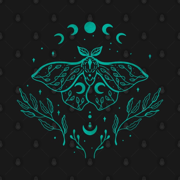 Moon and Moth Minimalist by Tebscooler