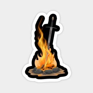 Bonfire with sword Magnet