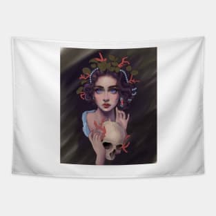 Mermaid Siren - Neo Traditional Goddess Tapestry