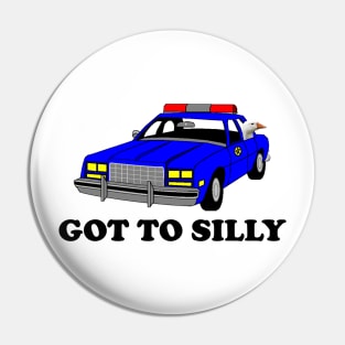 Hilarious Got Too Silly Goose in Police Car Tee Pin