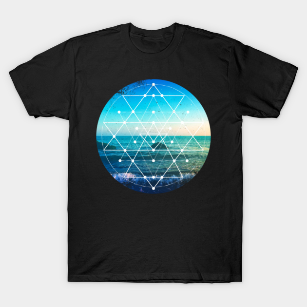 Discover Ocean Sacred Geometry Scenery - Sacred Geometry - T-Shirt