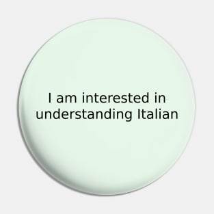 I am interested in understanding Italian Pin