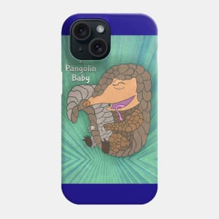 Cute Baby Pangolin Hugging Its Own Tail Phone Case