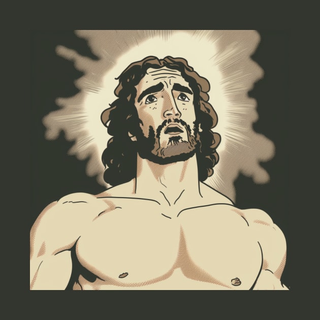 2d handsome illustration of Jesus Meme by KOTYA