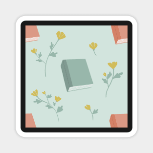 Books and Flowers Mint Magnet