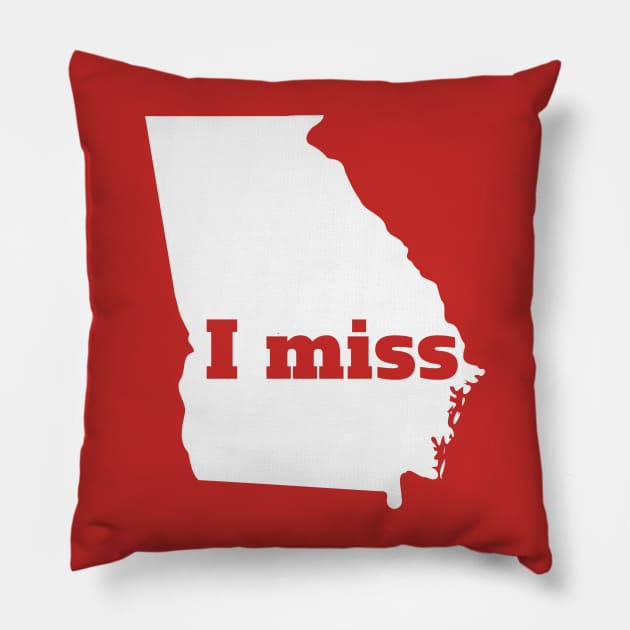 I Miss Georgia - My Home State Pillow by Yesteeyear