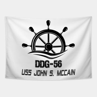 Uss John Mccain DDG 56 Gold Tapestry