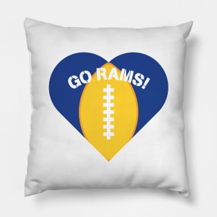 Heart Shaped Los Angeles Rams Pillow