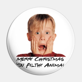 Home Alone Merry Christmas You Filthy Animal RED EDITION Pin