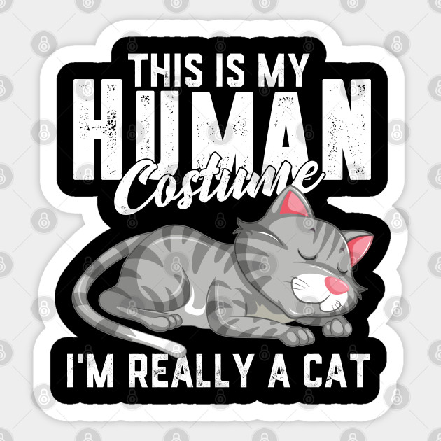 Funny Scary Cat Human Costume Halloween Gift Women Men Cat Human