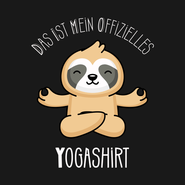 Offizielles Yogashirt Yoga Faultier Meditation Fun by Foxxy Merch