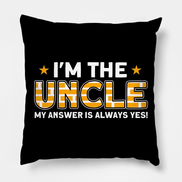 Bricklayer I'm The Uncle Masonry Pillow by Toeffishirts