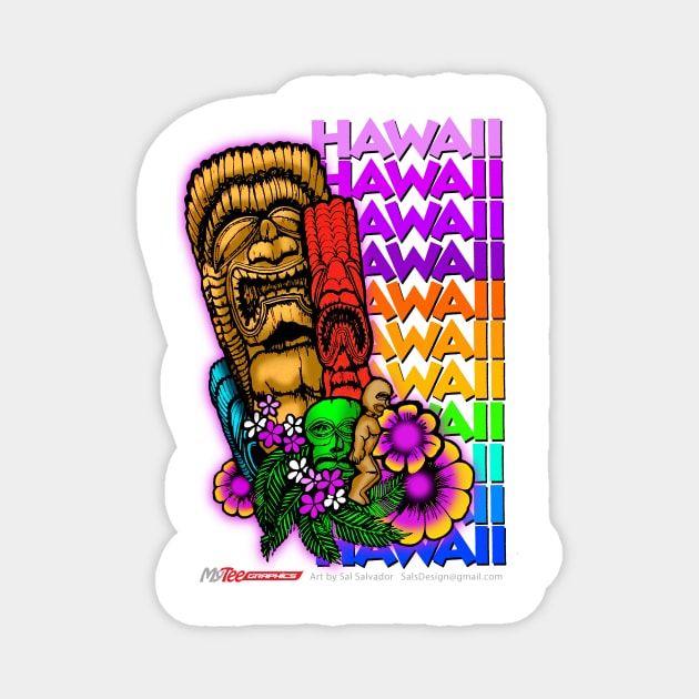 Tikis Hawaii Magnet by MyTeeGraphics