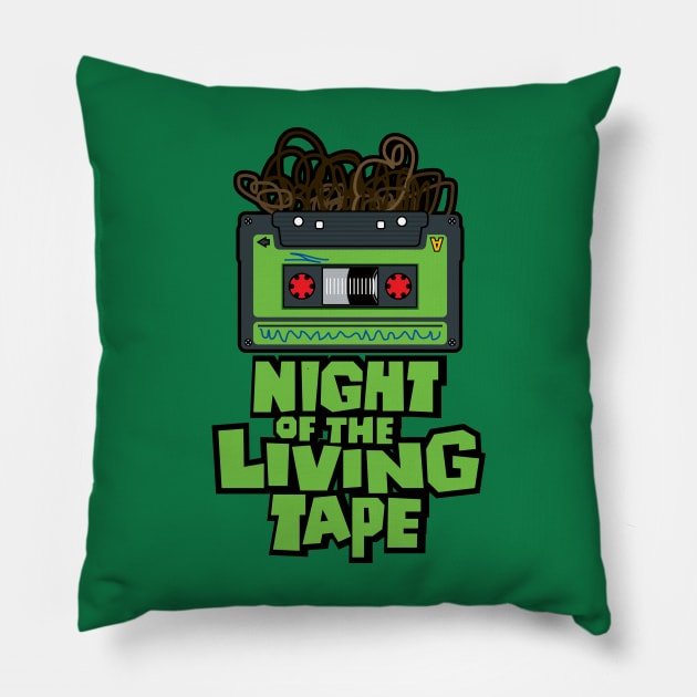 Zombie Tape Pillow by Silurostudio