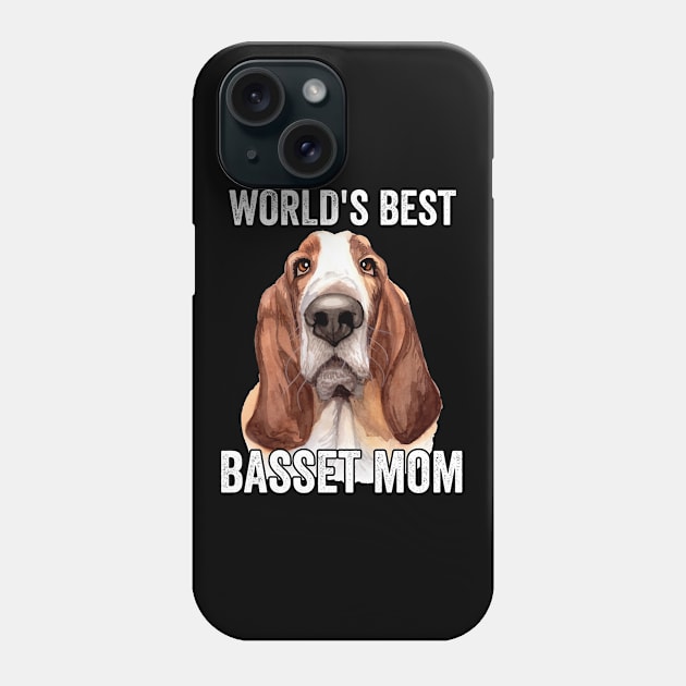 Basset Hound - Worlds Best Basset Mom Phone Case by Kudostees