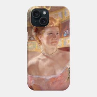 Woman with a Pearl Necklace in a Loge by Mary Cassatt Phone Case