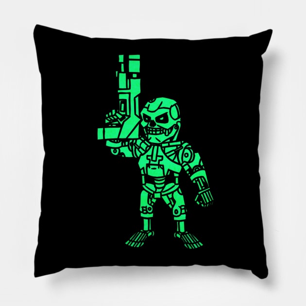 Cyborg Perk Pillow by KingVego