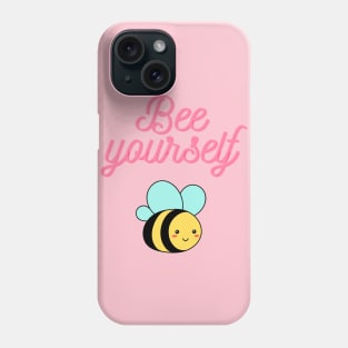 Bee yourself -funny and cute bee artwork Phone Case