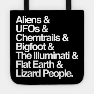 List Of Conspiracy Theories For Conspiracy Theorist Tote