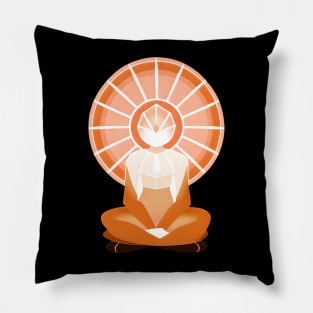 Aura Orange Meditation 05 Pillow