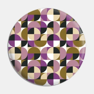 Purple and Olive Vintage Geometry Pin