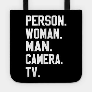 Person Woman Man Camera Tv Trump Cognitive Test Great Memory Tote