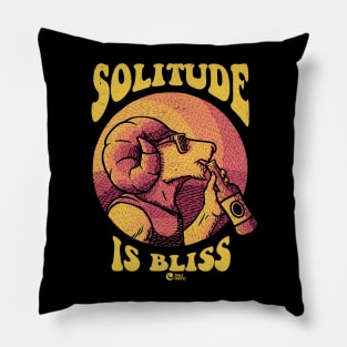 Solitude Is Bliss Blk Pillow