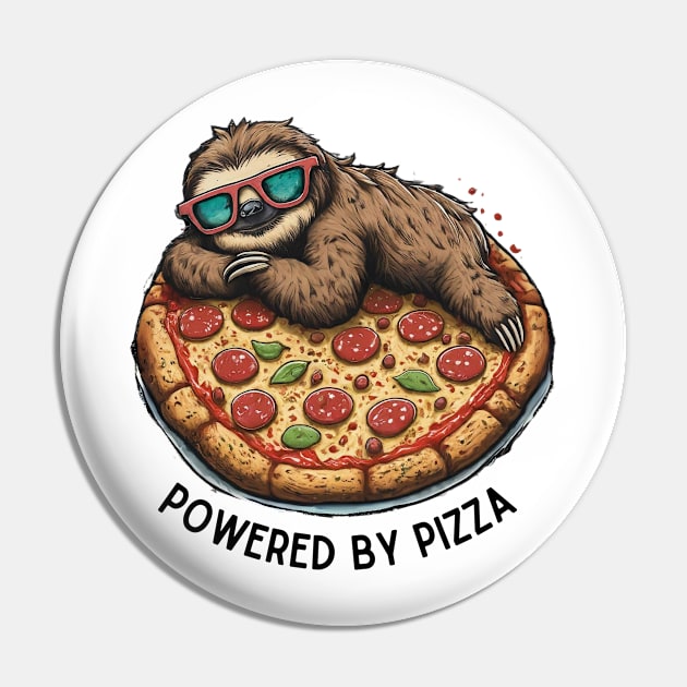 Sloth Life: Powered by Pizza 🍕 Pin by JollyCoco