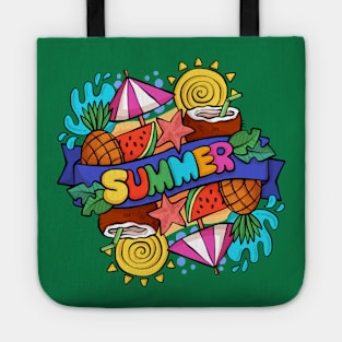 Summer Watercolor Tote