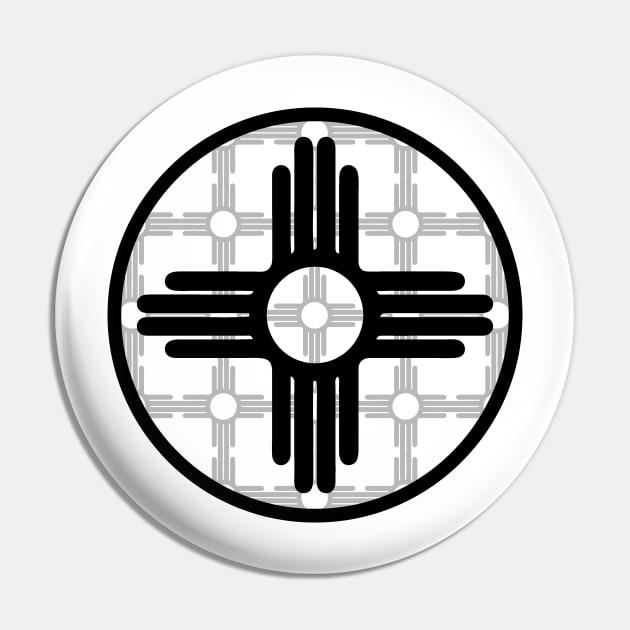 Zia Symbol Pattern - New Mexico Flag Pin by DeadBeatElite