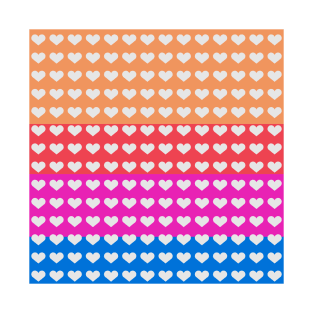 Colorful Heart Pattern T-Shirt