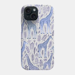 Blue Giraffe Pattern Phone Case