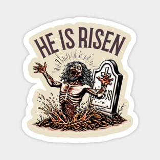 Zombie Jesus He is Risen Heavy Metal T-Shirt Magnet