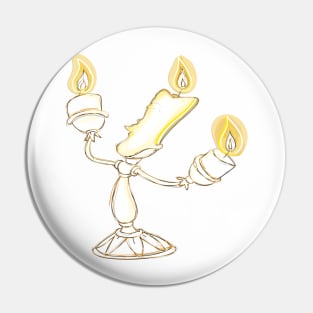 Version  minimalista La bella y la bestia "Lumiere" Pin