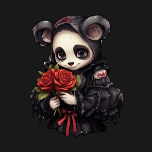 Gothic Rose Panda T-Shirt