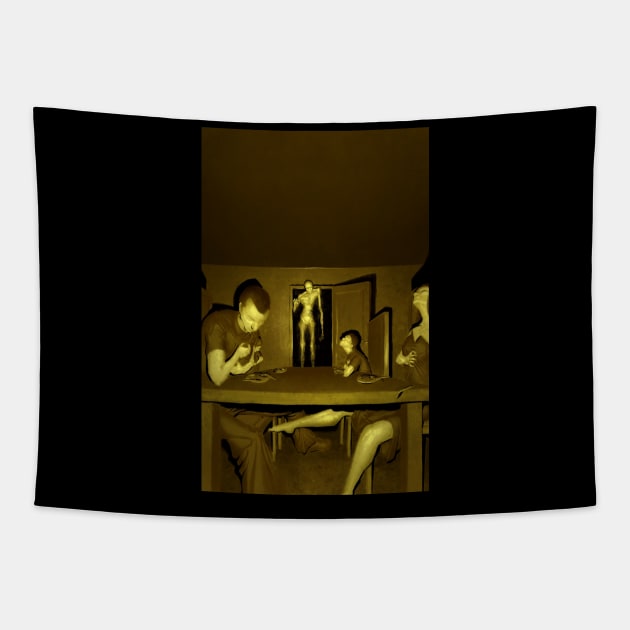 The Paper Mache Man Tapestry by HandNull