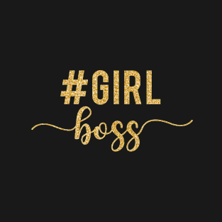 Girl boss gold glitter T-Shirt