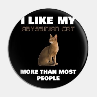 I Like My Abyssinian Cat More Than Most People Pin