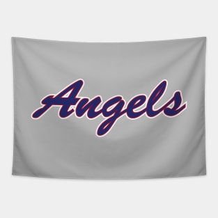 Angels Script – blue Tapestry