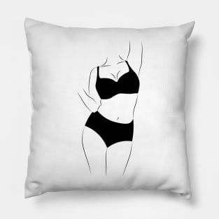 woman silhouette Pillow