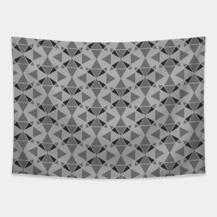 Black and grey geometrical shapes pattern Tapestry