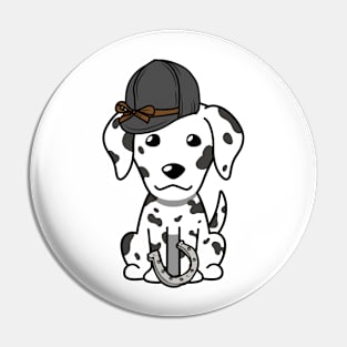 Funny dalmatian is ready to ride a horse Pin