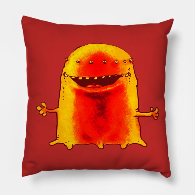 funny weird alien cartoon Pillow by anticute