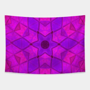 Mosaic Kaleidoscope Flower Pink Tapestry